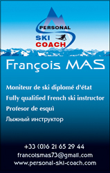 carte de visite ski coach